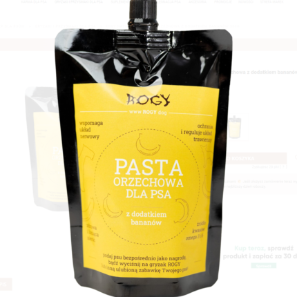 Pasta orzechowa dla psa z bananem