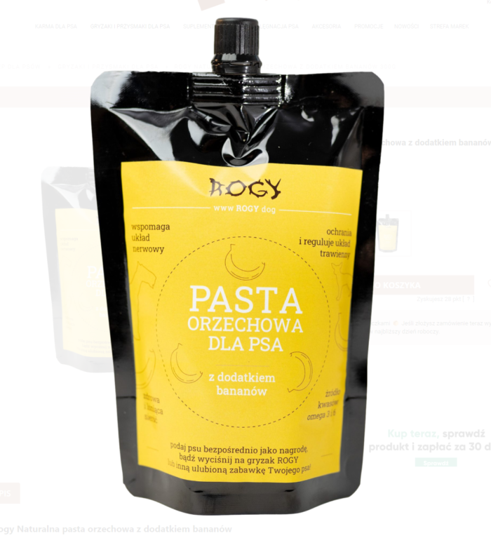 Pasta orzechowa dla psa z bananem